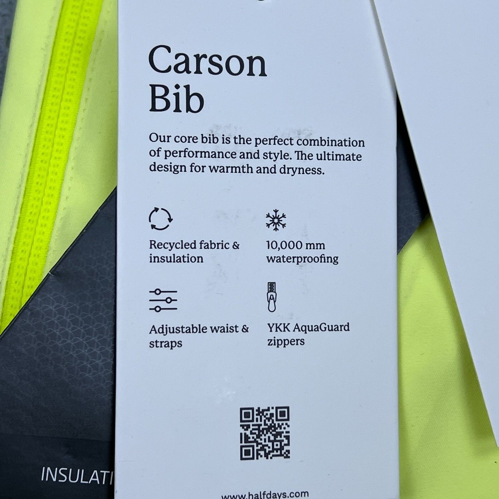 New Halfdays Women's Carson Bib Pant in Granita Size M/SHORT Neon Snow Pants - Picture 5 of 15